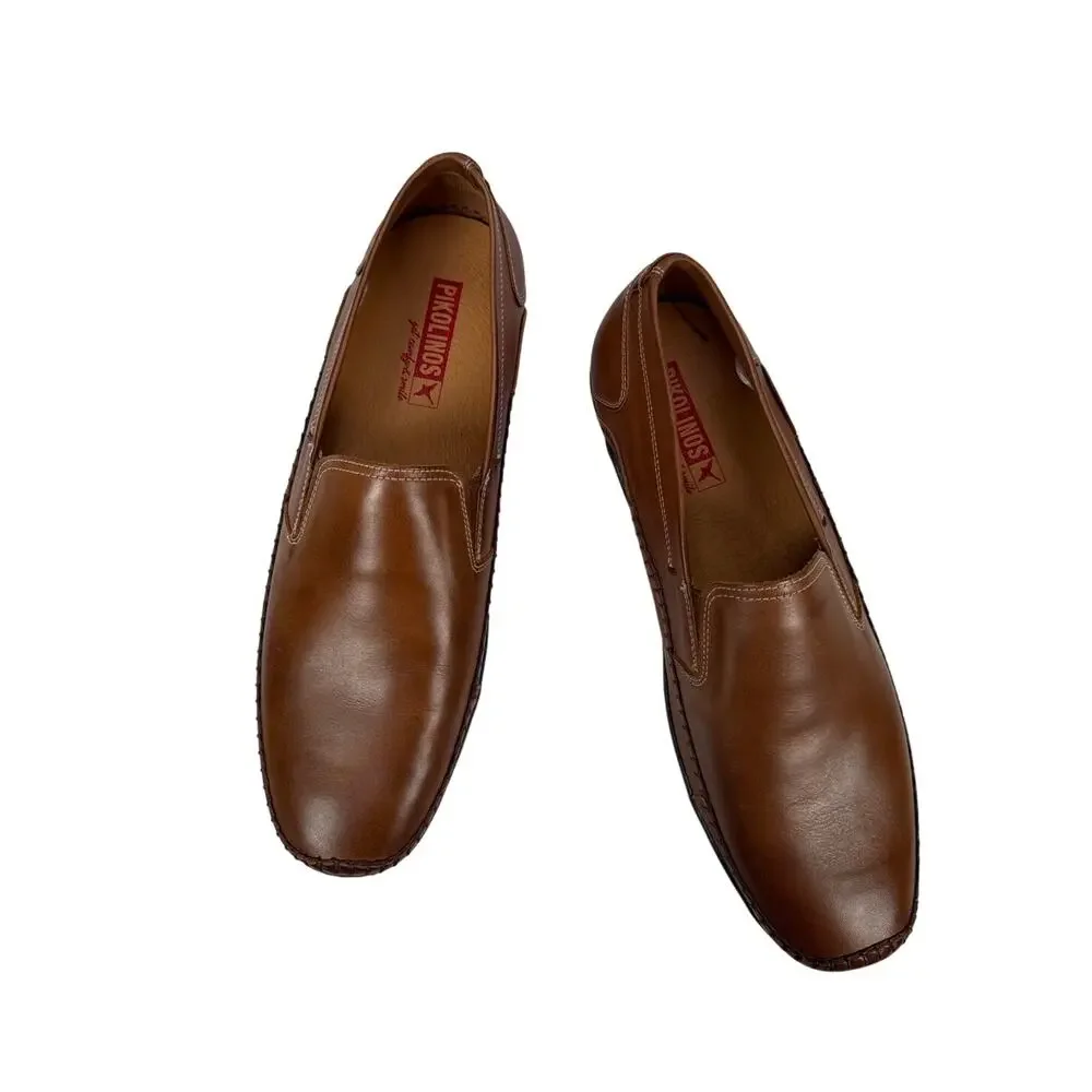 Pikolinos Azores Loafer Moccasin Mens‎ 12 EU 46 Cuero Brown Leather Slip On